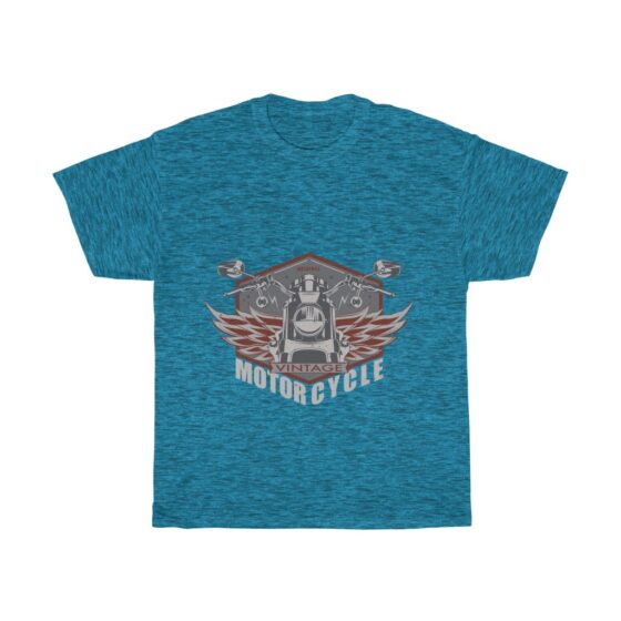 "Vintage Motorcycle / Road Bike" - Unisex Heavy Cotton Tee - Image 10