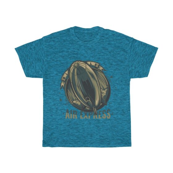 "Vintage Blimp / Retro Airship" - Unisex Heavy Cotton Tee - Image 10