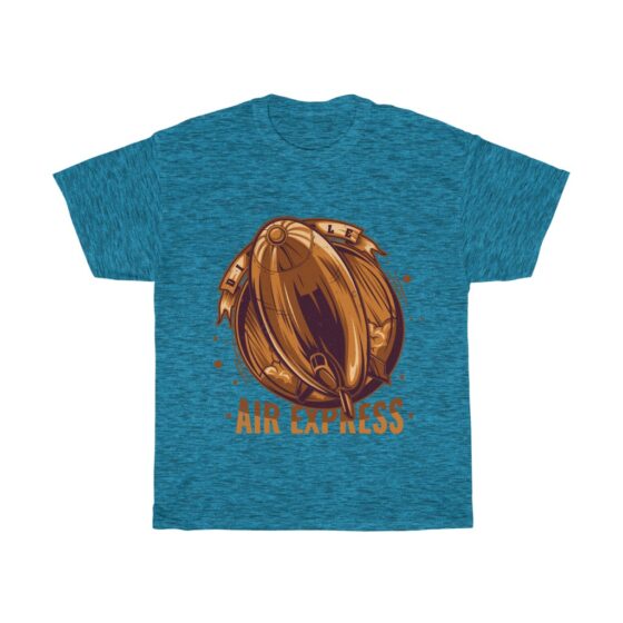 "Vintage Blimp / Retro Airship" - Unisex Heavy Cotton Tee - Image 10