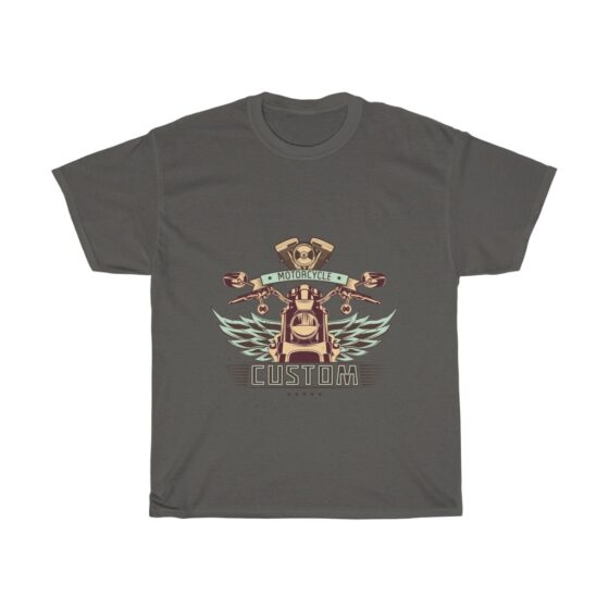 "Custom Motorcycle" - Unisex Heavy Cotton Tee - Image 4