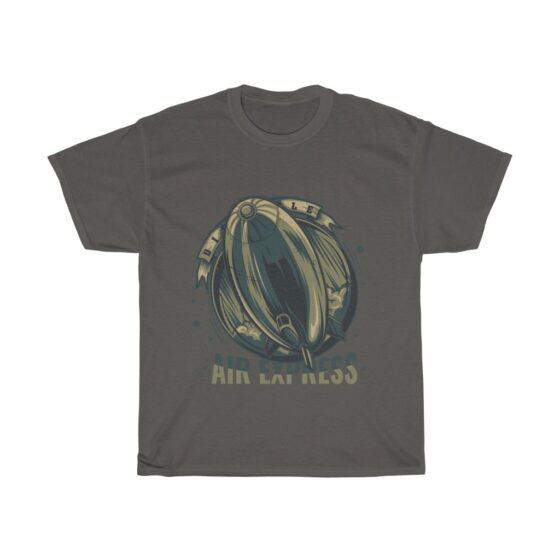 "Vintage Blimp / Retro Airship" - Unisex Heavy Cotton Tee - Image 4