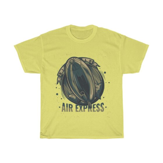 "Vintage Blimp / Retro Airship" - Unisex Heavy Cotton Tee - Image 5
