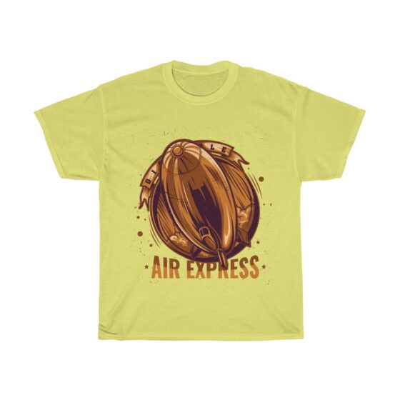 "Vintage Blimp / Retro Airship" - Unisex Heavy Cotton Tee - Image 5