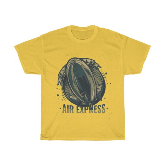 "Vintage Blimp / Retro Airship" - Unisex Heavy Cotton Tee - Image 6