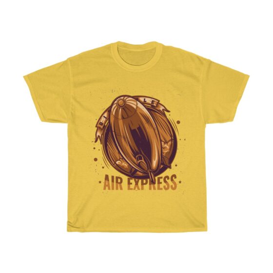 "Vintage Blimp / Retro Airship" - Unisex Heavy Cotton Tee - Image 6