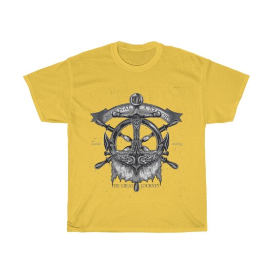 "Vintage Nautical Boating Theme / Retro Ship Anchor" - Unisex Heavy Cotton Tee - Image 6