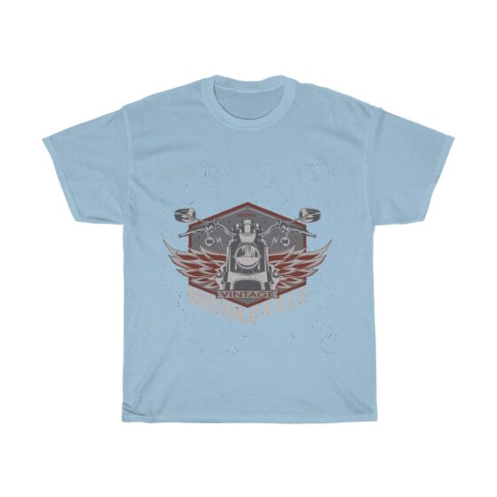 "Vintage Motorcycle / Road Bike" - Unisex Heavy Cotton Tee - Image 9