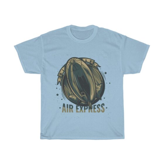 "Vintage Blimp / Retro Airship" - Unisex Heavy Cotton Tee - Image 9