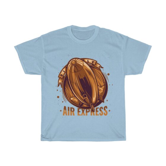 "Vintage Blimp / Retro Airship" - Unisex Heavy Cotton Tee - Image 9