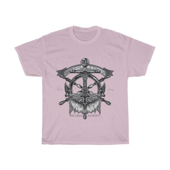 "Vintage Nautical Boating Theme / Retro Ship Anchor" - Unisex Heavy Cotton Tee - Image 14