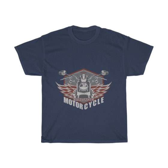 "Vintage Motorcycle / Road Bike" - Unisex Heavy Cotton Tee - Image 12