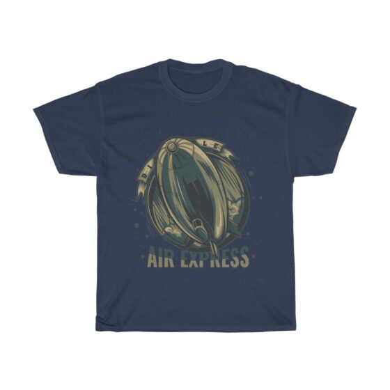 "Vintage Blimp / Retro Airship" - Unisex Heavy Cotton Tee - Image 12
