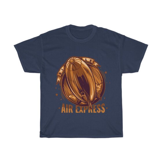 "Vintage Blimp / Retro Airship" - Unisex Heavy Cotton Tee - Image 12