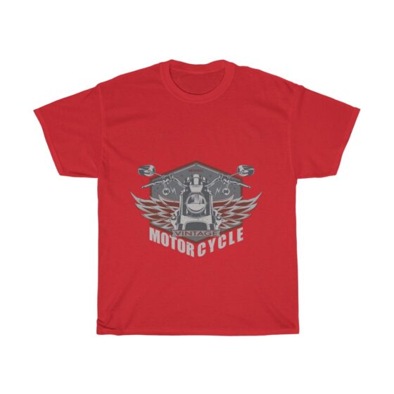 "Vintage Motorcycle / Road Bike" - Unisex Heavy Cotton Tee - Image 15