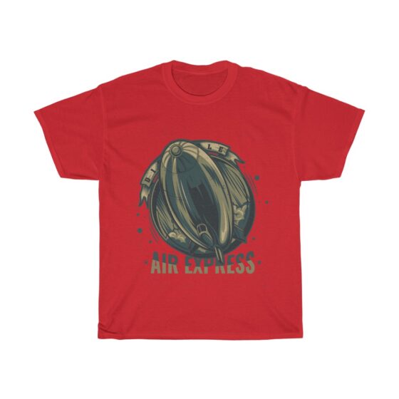 "Vintage Blimp / Retro Airship" - Unisex Heavy Cotton Tee - Image 15