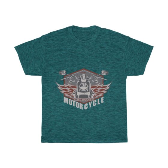 "Vintage Motorcycle / Road Bike" - Unisex Heavy Cotton Tee - Image 8