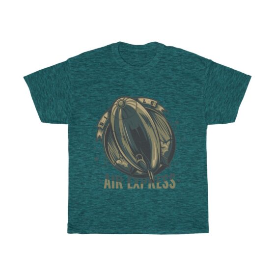 "Vintage Blimp / Retro Airship" - Unisex Heavy Cotton Tee - Image 8