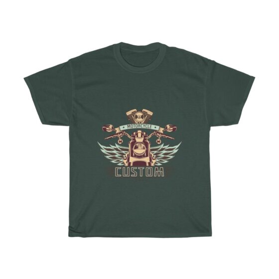 "Custom Motorcycle" - Unisex Heavy Cotton Tee - Image 7