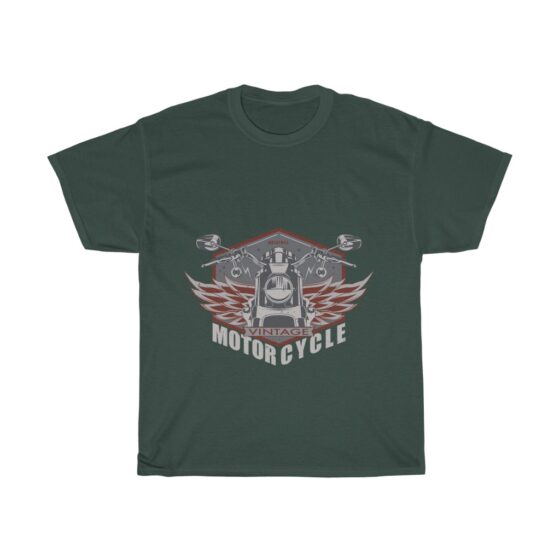 "Vintage Motorcycle / Road Bike" - Unisex Heavy Cotton Tee - Image 7