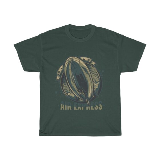 "Vintage Blimp / Retro Airship" - Unisex Heavy Cotton Tee - Image 7