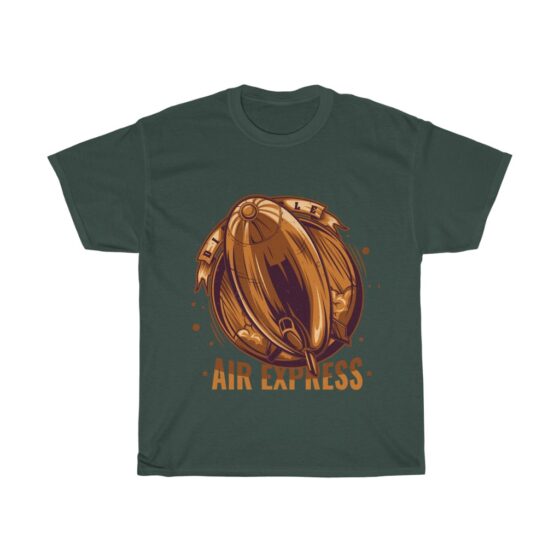 "Vintage Blimp / Retro Airship" - Unisex Heavy Cotton Tee - Image 7