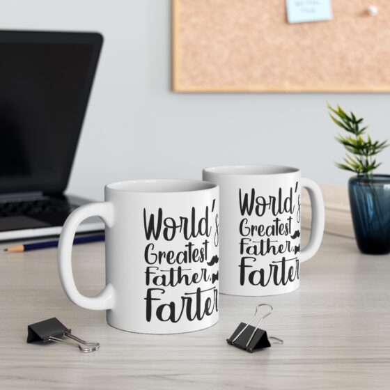 "World's Greatest Father Farter" - Funny Double Sided Print - White Ceramic Mug 11oz - Image 5