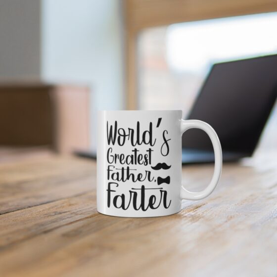 "World's Greatest Father Farter" - Funny Double Sided Print - White Ceramic Mug 11oz - Image 6