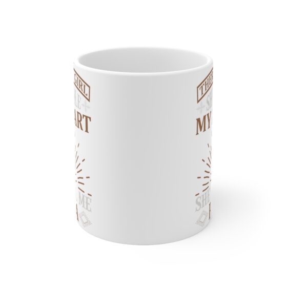 "There is a Girl She Stole My Heart She Call Me Papa" - Funny Double Sided Print - White Ceramic Mug 11oz - Image 2