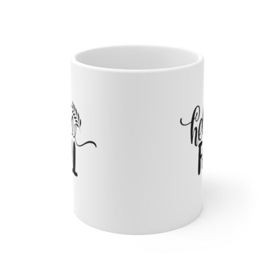 "Hello Fall" - Funny Double Sided Print - White Ceramic Mug 11oz - Image 2