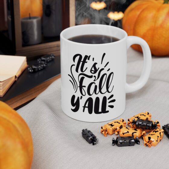 "It's Fall Y'all" - Funny Double Sided Print - White Ceramic Mug 11oz - Image 7