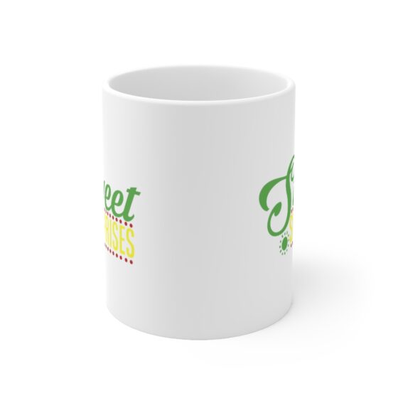 "Sweet Surprises" - Funny Double Sided Print - White Ceramic Mug 11oz - Image 2
