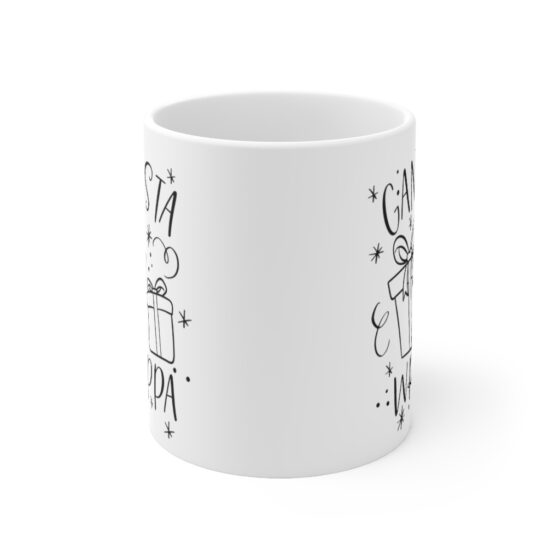 "Gangsta Wrappa" - Funny Double Sided Print - White Ceramic Mug 11oz - Image 2