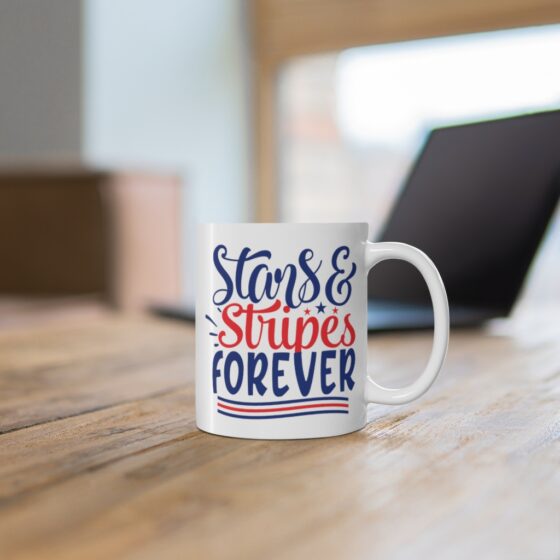 "Stars & Stripes Forever" - Funny Double Sided Print - White Ceramic Mug 11oz - Image 6