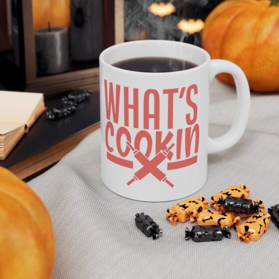 "What's Cookin" - Funny Double Sided Print - White Ceramic Mug 11oz - Image 7