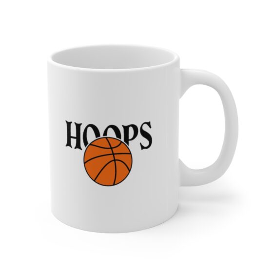 "Hoops" - Funny Double Sided Print - White Ceramic Mug 11oz - Image 3