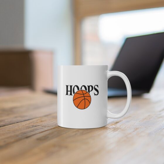 "Hoops" - Funny Double Sided Print - White Ceramic Mug 11oz - Image 6