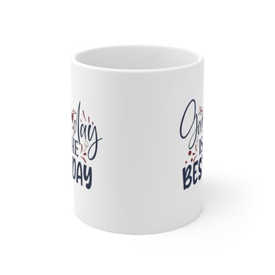 "Game Day is the Best Day" - Funny Double Sided Print - White Ceramic Mug 11oz - Image 2