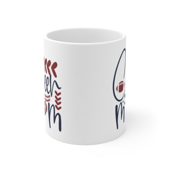 "Cheer Mom" - Funny Double Sided Print - White Ceramic Mug 11oz - Image 2
