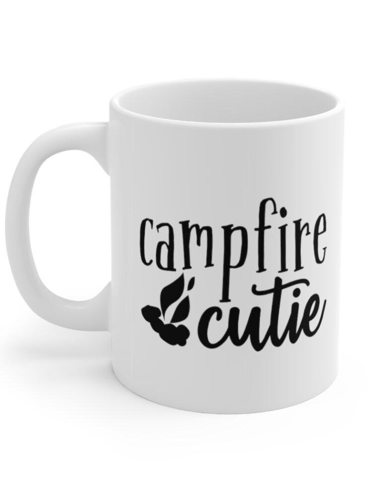 "Campfire Cutie" - Funny Double Sided Print - White Ceramic Mug 11oz