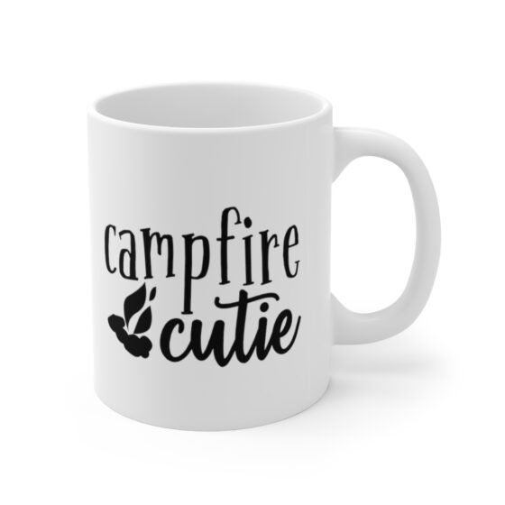 "Campfire Cutie" - Funny Double Sided Print - White Ceramic Mug 11oz - Image 3