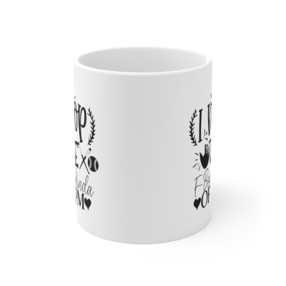 "I Drop the F-Bomb Kind of Mom" - Funny Double Sided Print - White Ceramic Mug 11oz - Image 2