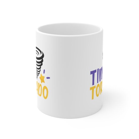 "Tiny Tornado" - Funny Double Sided Print - White Ceramic Mug 11oz - Image 2