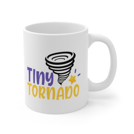 "Tiny Tornado" - Funny Double Sided Print - White Ceramic Mug 11oz - Image 3