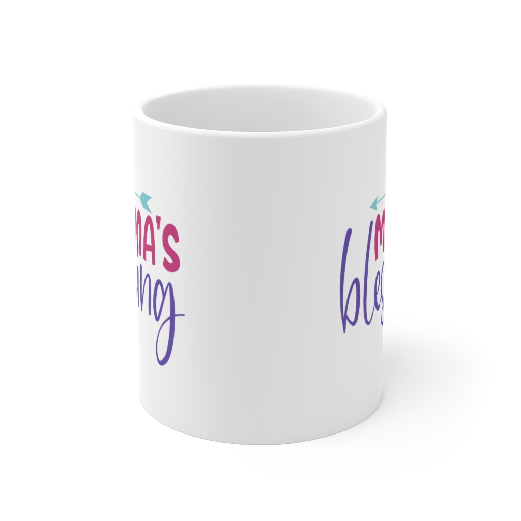 "Mama's Blessing" - Funny Double Sided Print - White Ceramic Mug 11oz - Image 2