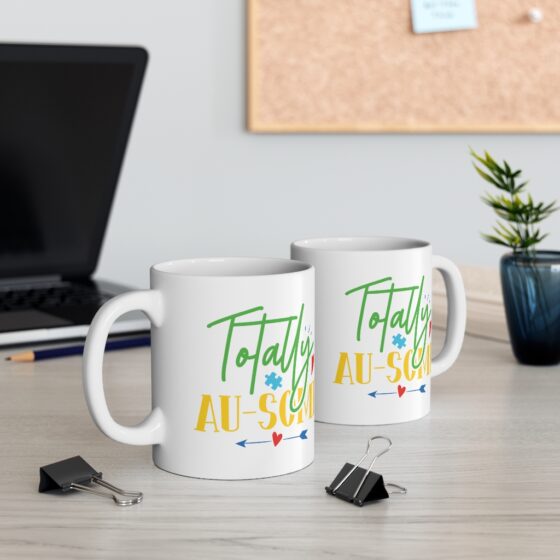 "Totally AU-Some" - Funny Double Sided Print - White Ceramic Mug 11oz - Image 5