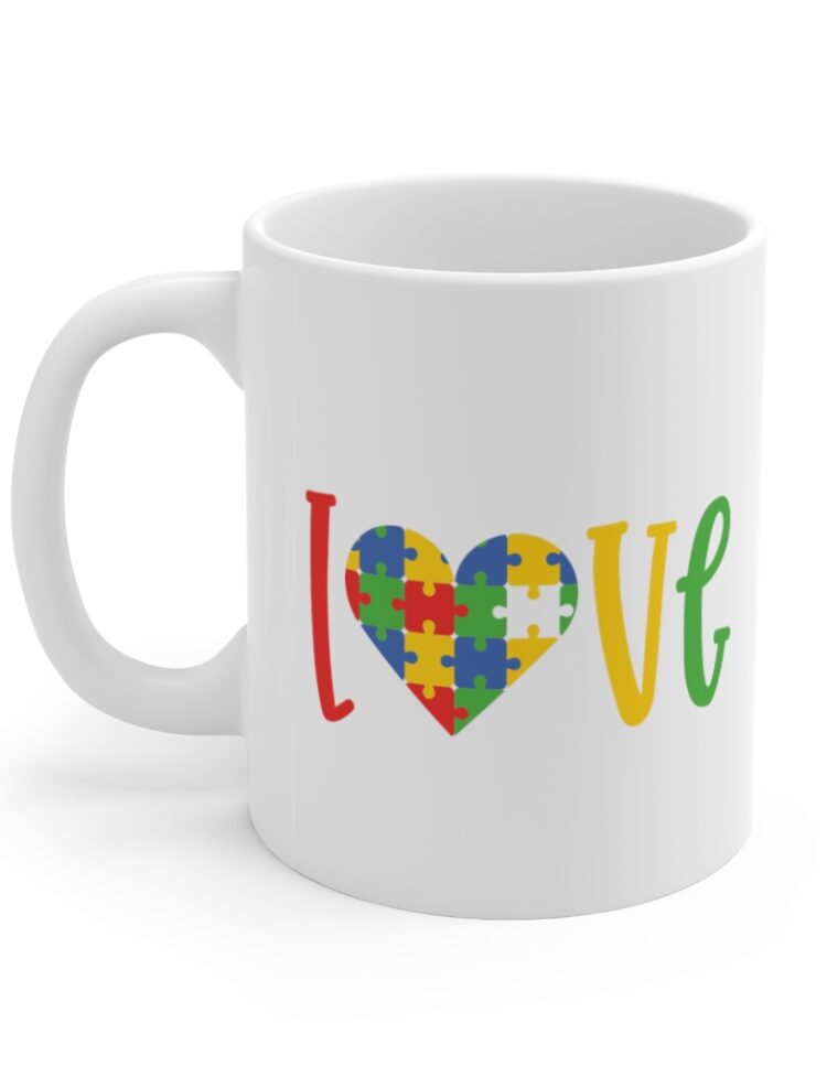 "Love" - Funny Double Sided Print - White Ceramic Mug 11oz