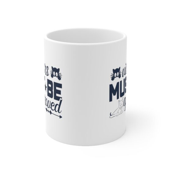 "Visitors Must Be Approved" - Funny Double Sided Print - White Ceramic Mug 11oz - Image 2