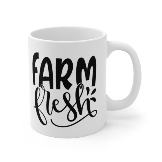 "Farm Fresh" - Funny Double Sided Print - White Ceramic Mug 11oz - Image 3