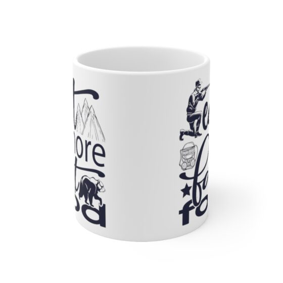 "Eat More Fast Food" - Funny Double Sided Print - White Ceramic Mug 11oz - Image 2