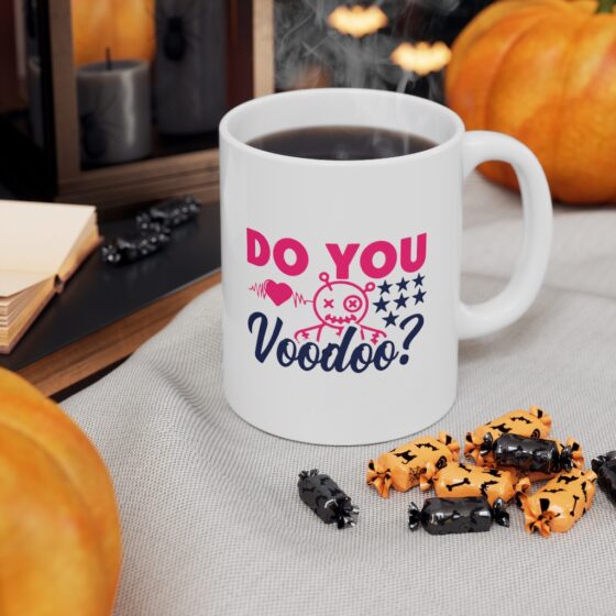 "Do You Voodoo?" - Funny Double Sided Print - White Ceramic Mug 11oz - Image 7